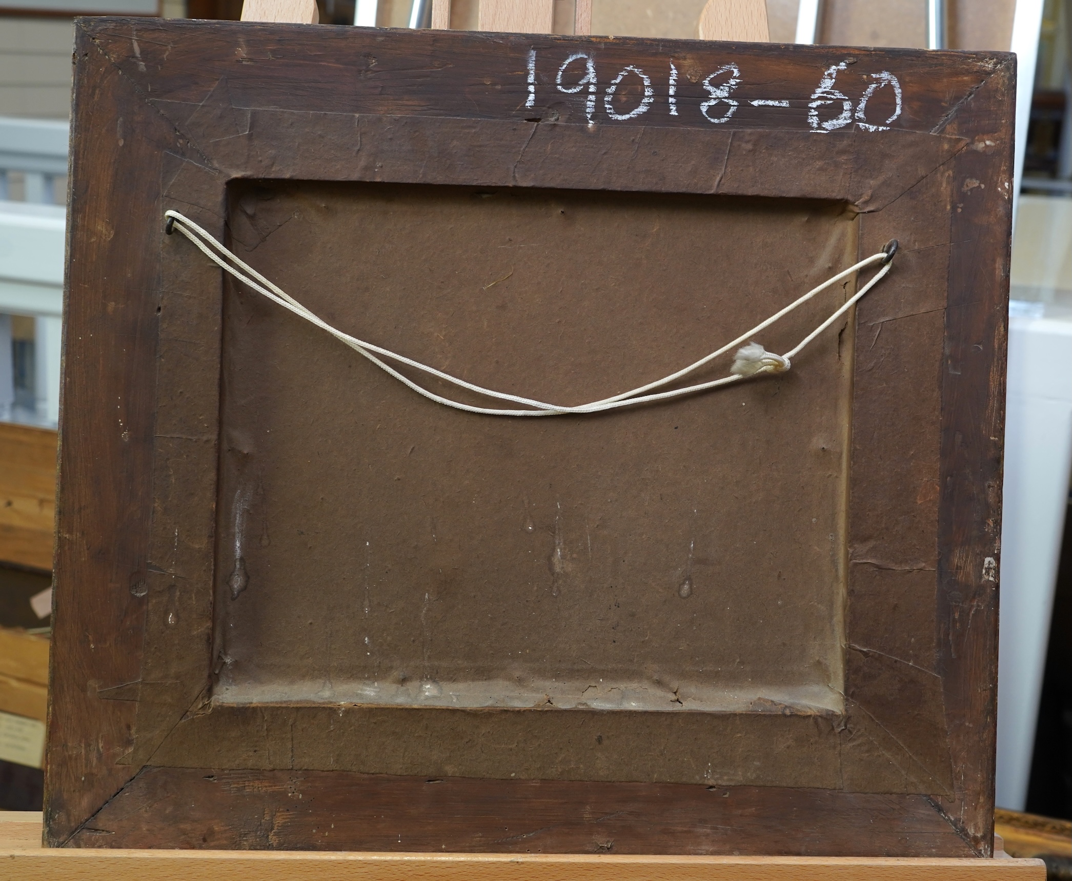 William Watt Milne, 1865-1951, Sheep shearing in a farmyard